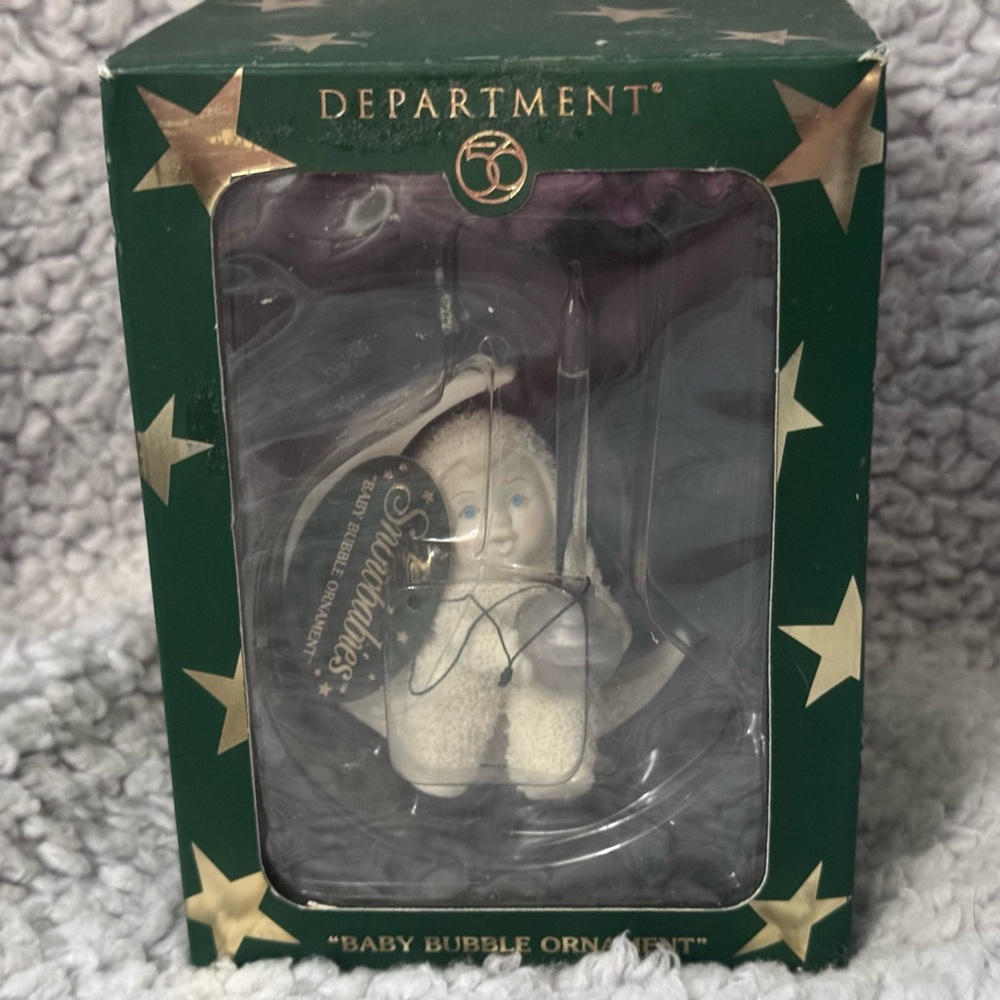 Department 56 Snowbabies Baby Bubble Christmas Ornament